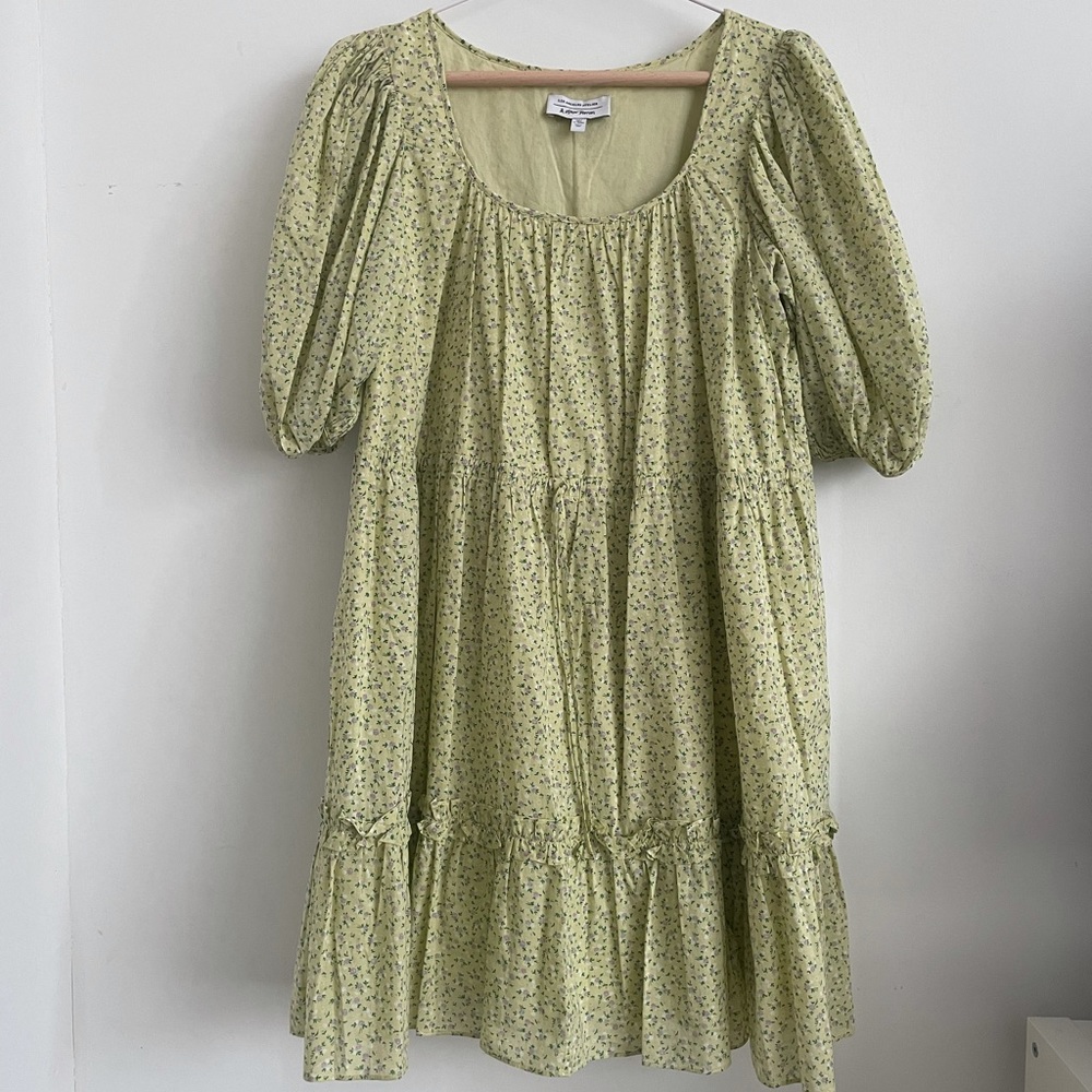 & Other Stories Voluminous Puff Sleeve Mini Dress